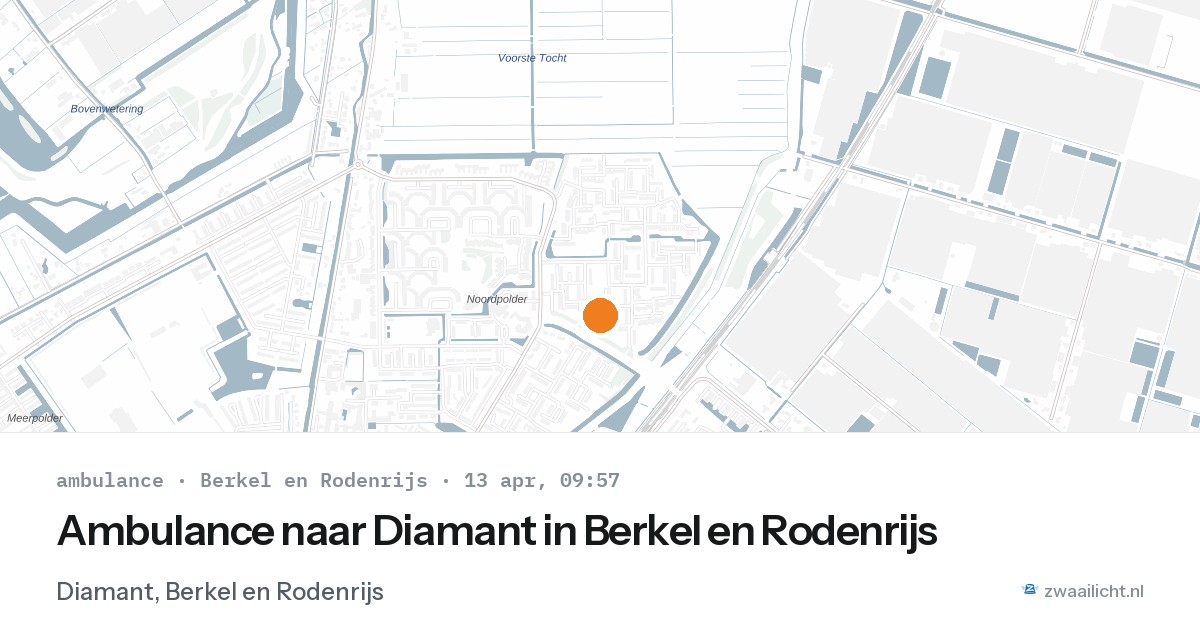 Ambulance naar Diamant in Berkel en Rodenrijs — 13 apr 2026