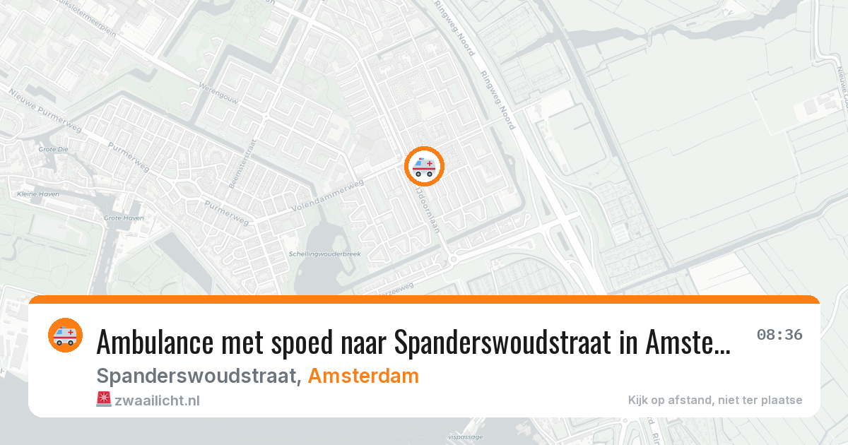 Ambulance met spoed naar Spanderswoudstraat in Amsterdam — 9 jul 2026