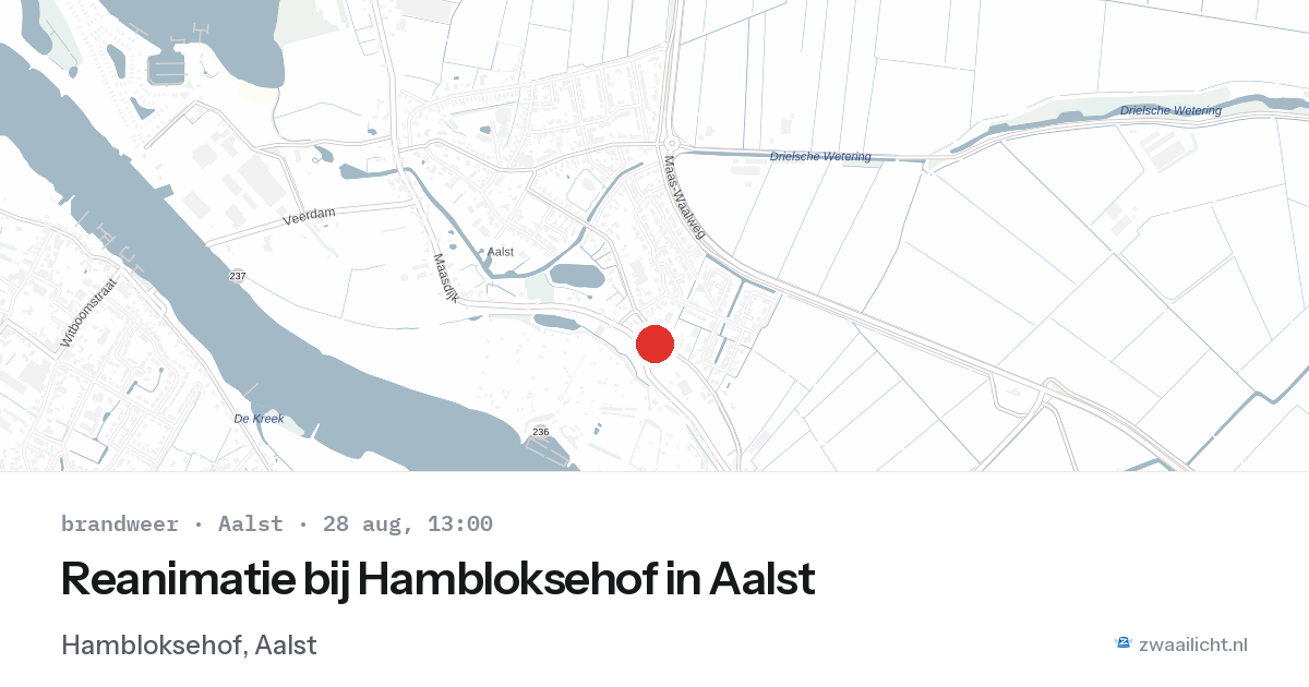 Reanimatie bij Hambloksehof in Aalst — 28 aug 2026