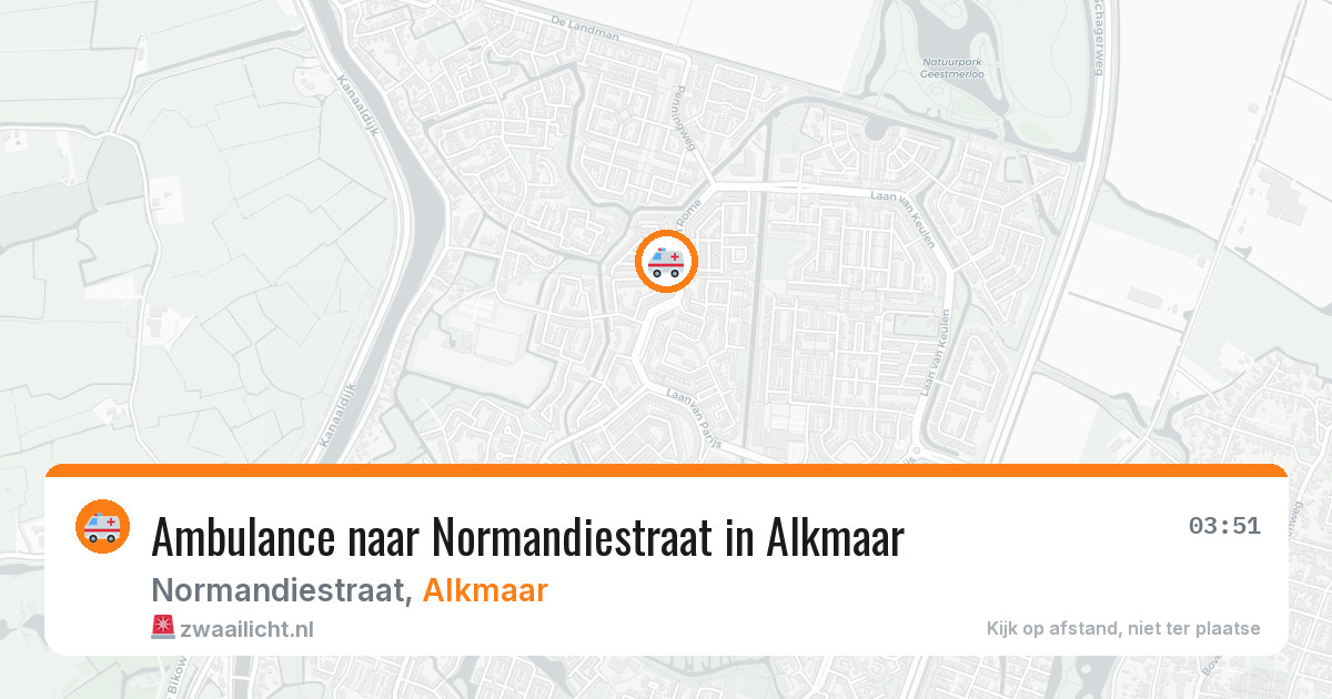 Ambulance naar Normandiestraat in Alkmaar — 18 apr 2026