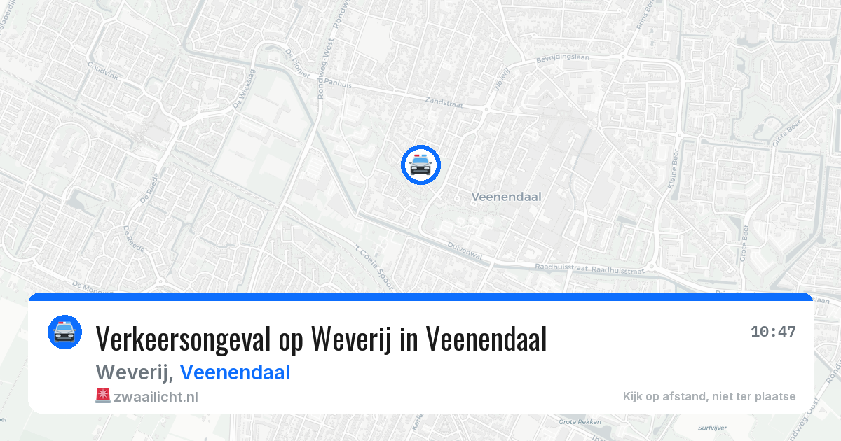 Verkeersongeval op Weverij in Veenendaal — 8 jun 2026