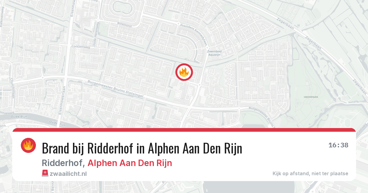 Brand bij Ridderhof in Alphen Aan Den Rijn — 28 jun 2026