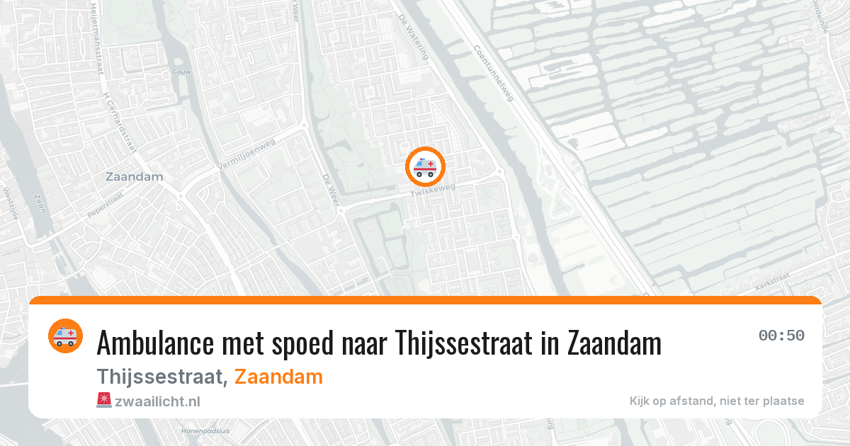 Ambulance met spoed naar Thijssestraat in Zaandam — 5 apr 2026