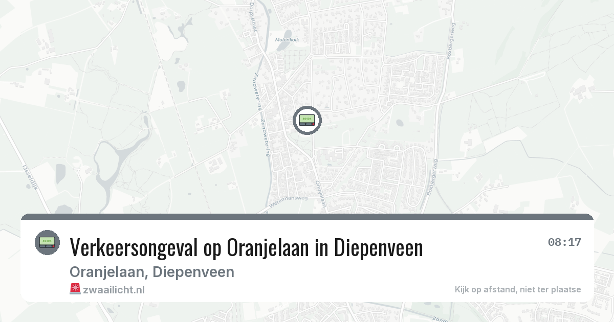 Verkeersongeval op Oranjelaan in Diepenveen — 30 jul 2026