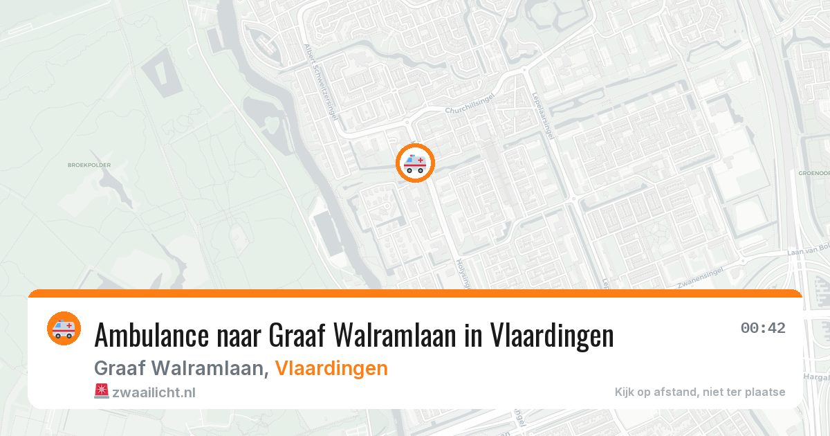 Ambulance naar Graaf Walramlaan in Vlaardingen — 13 mrt 2026