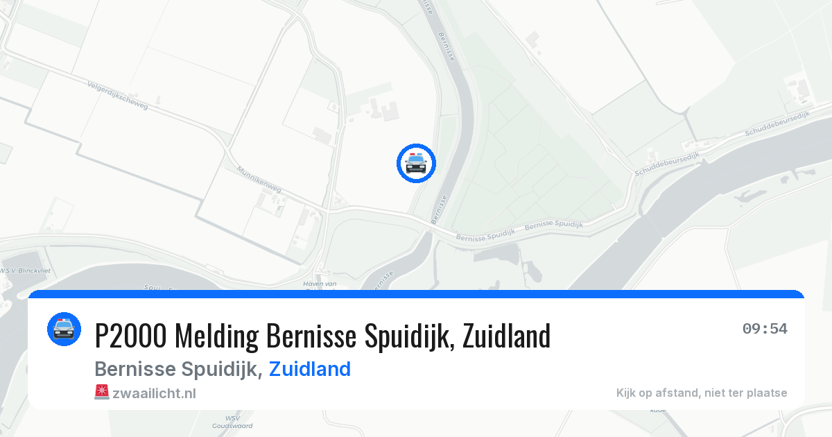 P2000 Melding Bernisse Spuidijk, Zuidland — 25 mei 2026