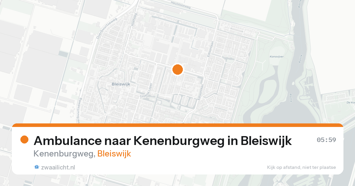Ambulance naar Kenenburgweg in Bleiswijk — 20 aug 2026