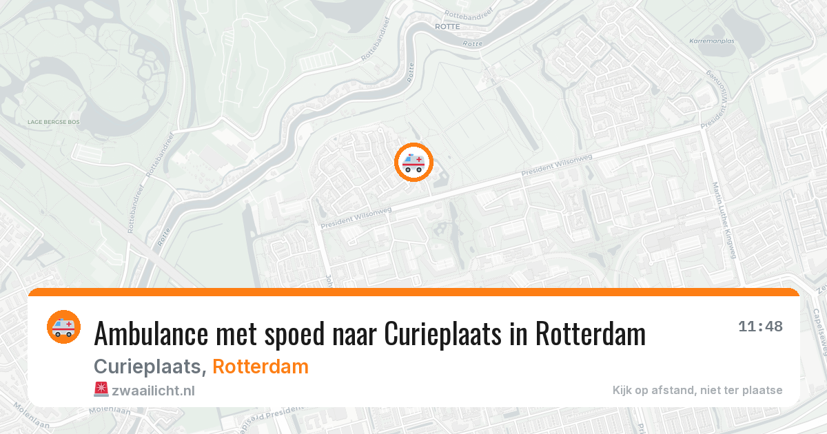 Ambulance met spoed naar Curieplaats in Rotterdam — 3 jul 2026