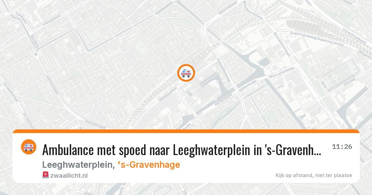 Ambulance met spoed naar Leeghwaterplein in 's-Gravenhage — 29 jan 2026