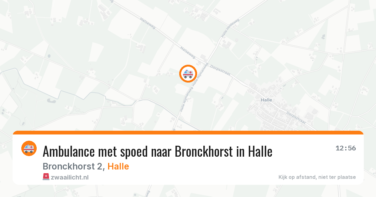 Ambulance met spoed naar Bronckhorst in Halle — 25 jul 2026