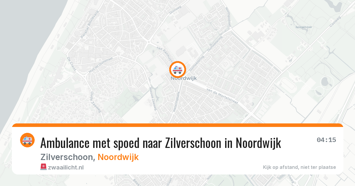 Ambulance met spoed naar Zilverschoon in Noordwijk — 30 jul 2026