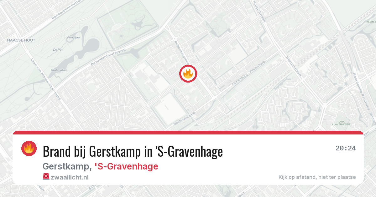 Brand bij Gerstkamp in 'S-Gravenhage — 9 aug 2026