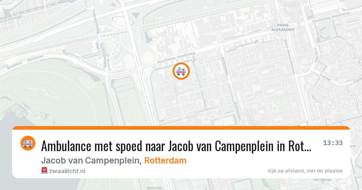 Ambulance met spoed naar Jacob van Campenplein in Rotterdam — 21 jul 2026