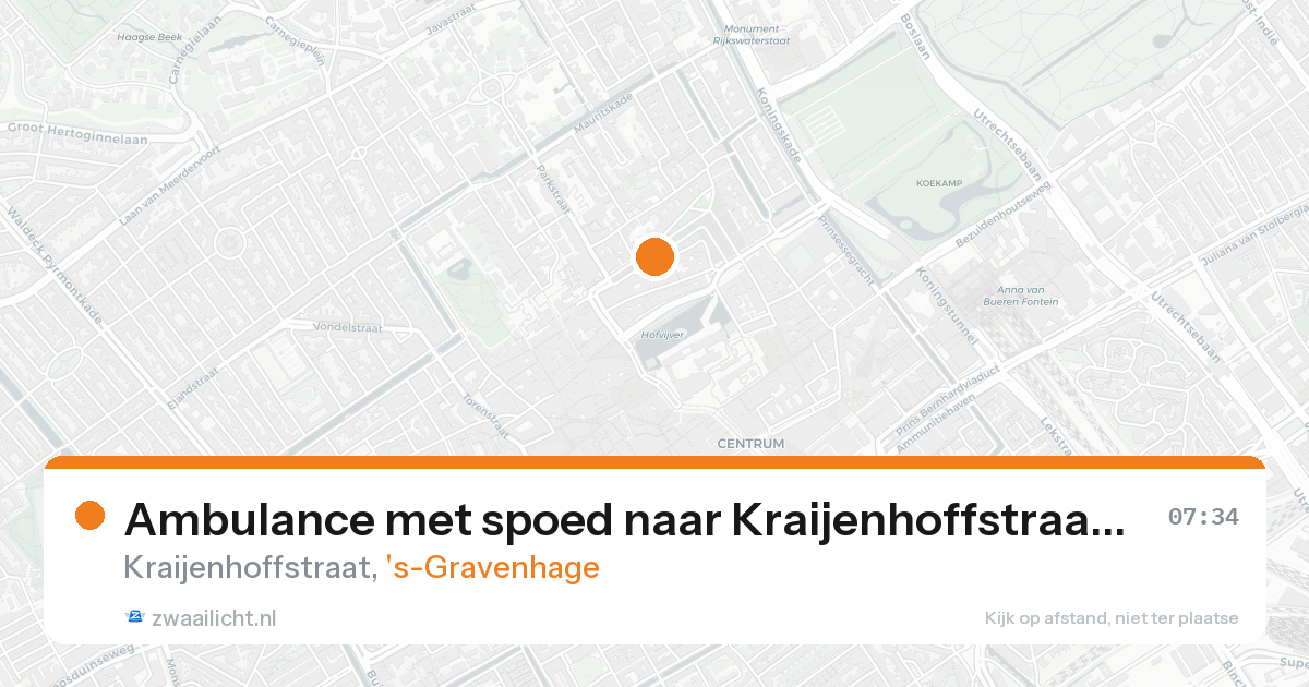 Ambulance met spoed naar Kraijenhoffstraat in 's-Gravenhage — 31 jan 2026