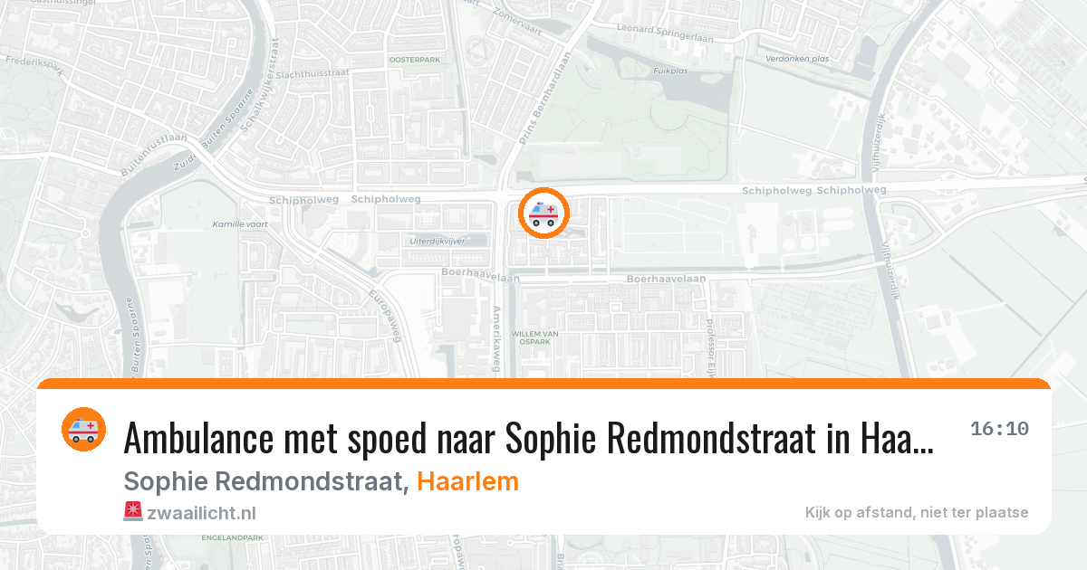 Ambulance met spoed naar Sophie Redmondstraat in Haarlem — 20 jan 2026