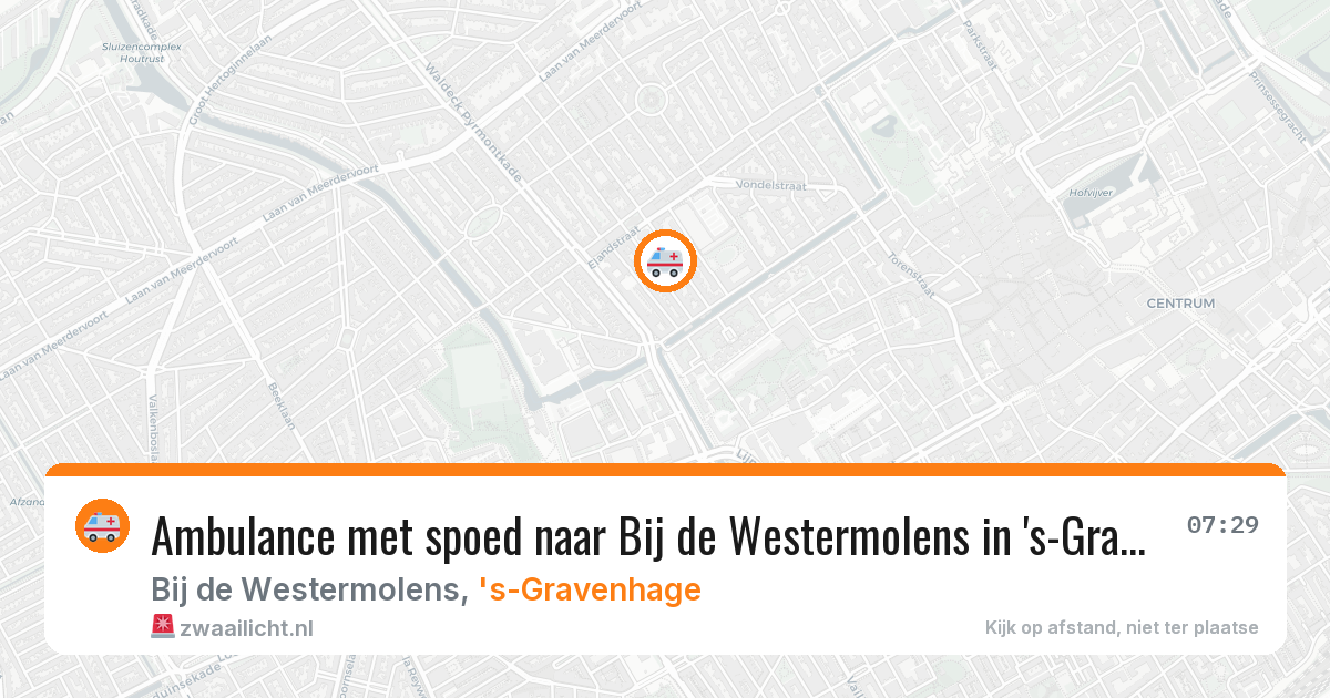 Ambulance met spoed naar Bij de Westermolens in 's-Gravenhage — 25 jun 2026