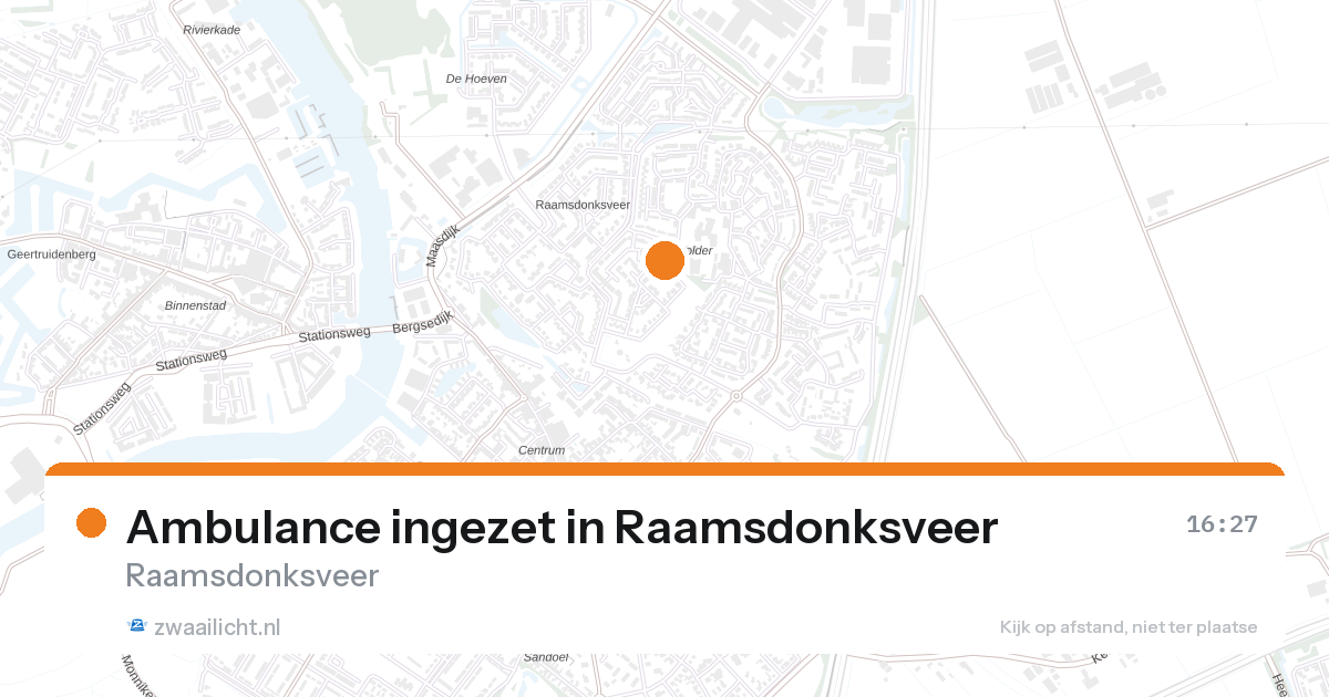 Ambulance ingezet in Raamsdonksveer — 27 aug 2026
