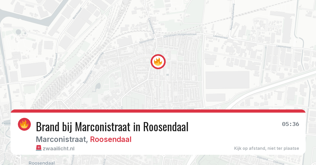 Brand bij Marconistraat in Roosendaal — 4 apr 2026