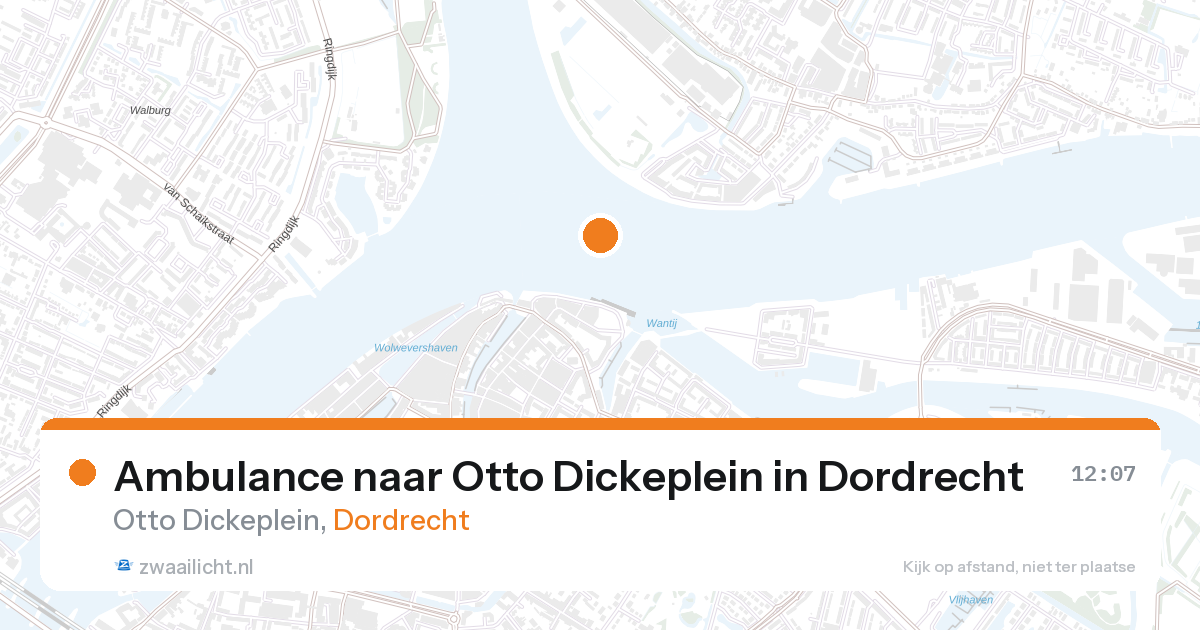 Ambulance naar Otto Dickeplein in Dordrecht — 27 aug 2026