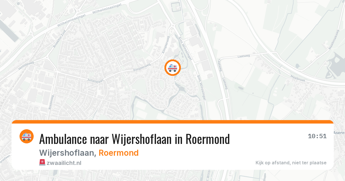 Ambulance naar Wijershoflaan in Roermond — 29 mei 2026