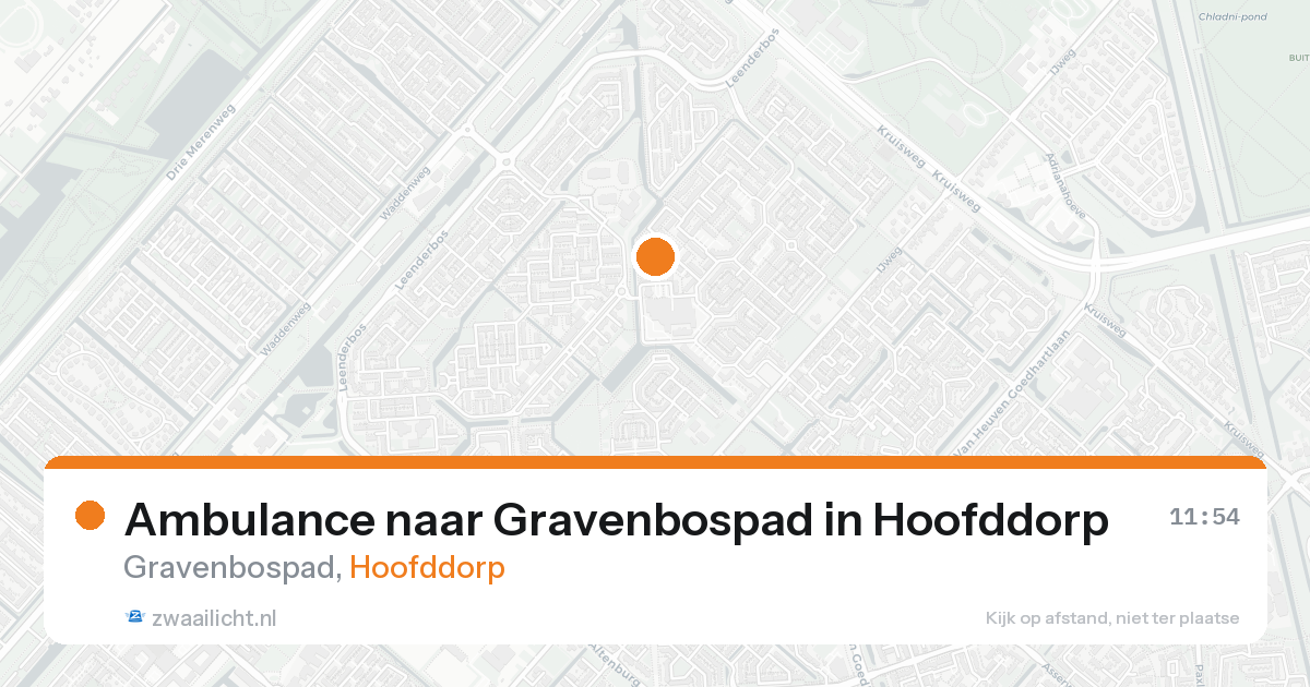 Ambulance naar Gravenbospad in Hoofddorp — 17 mei 2026