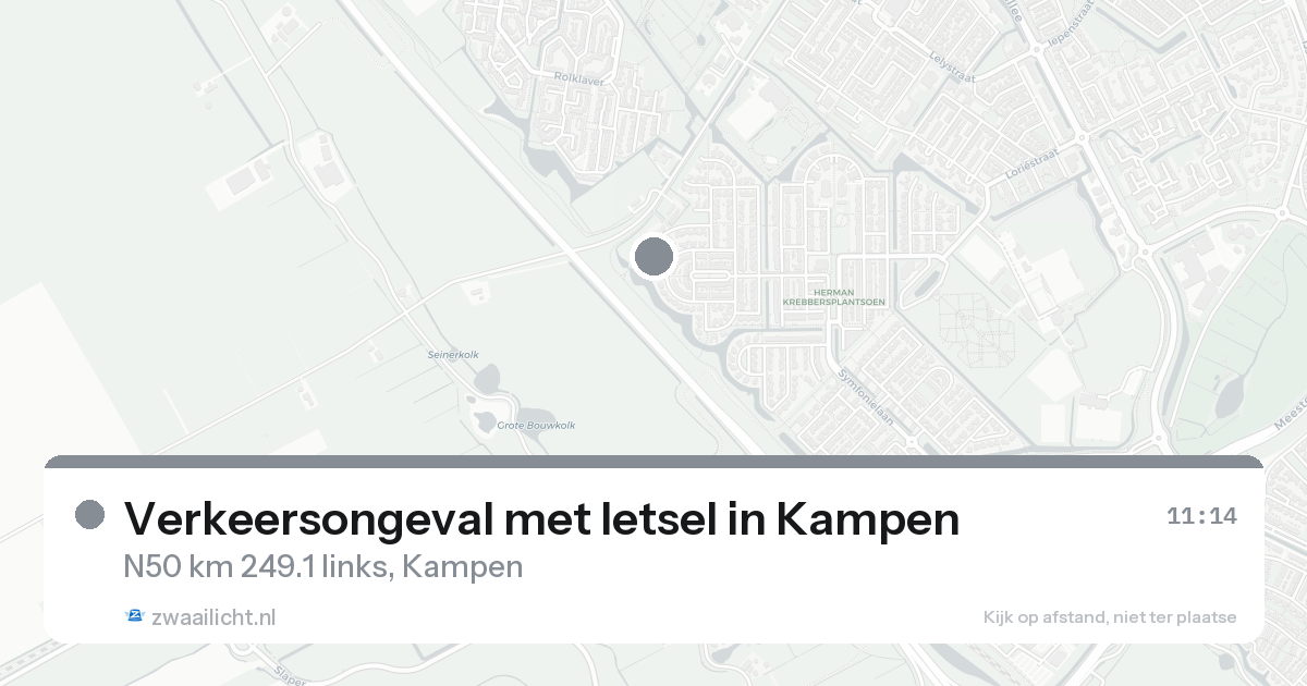 Verkeersongeval met letsel in Kampen — 22 aug 2026