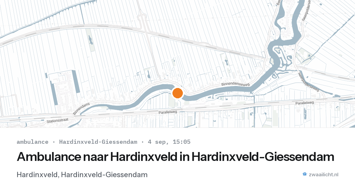 Ambulance naar Hardinxveld in Hardinxveld-Giessendam — 4 sep 2026