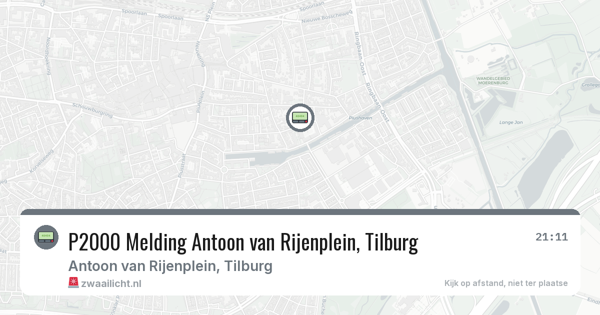 P2000 Melding Antoon van Rijenplein, Tilburg — 30 jun 2026