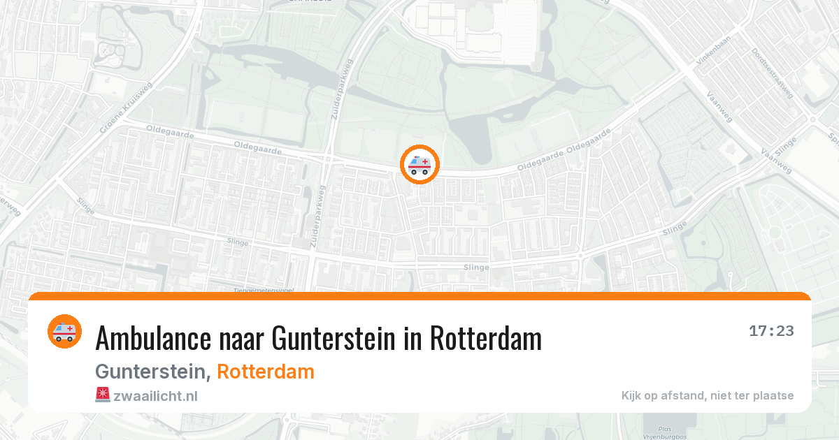 Ambulance naar Gunterstein in Rotterdam — 23 mei 2026