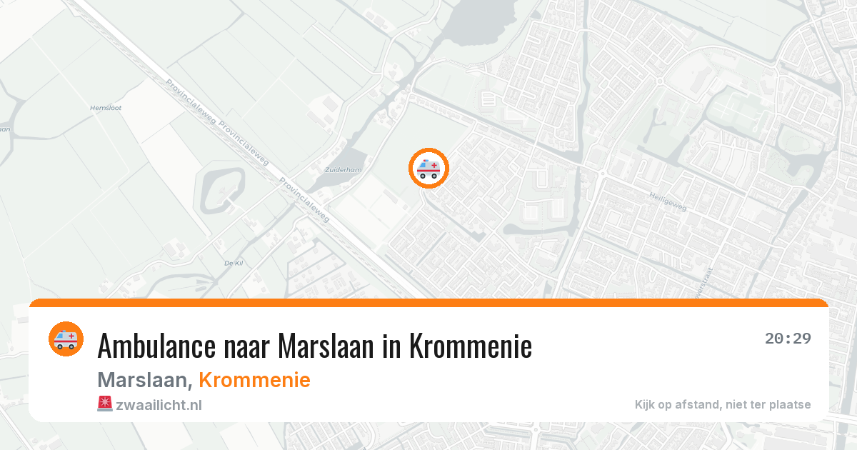 Ambulance naar Marslaan in Krommenie — 26 mrt 2026