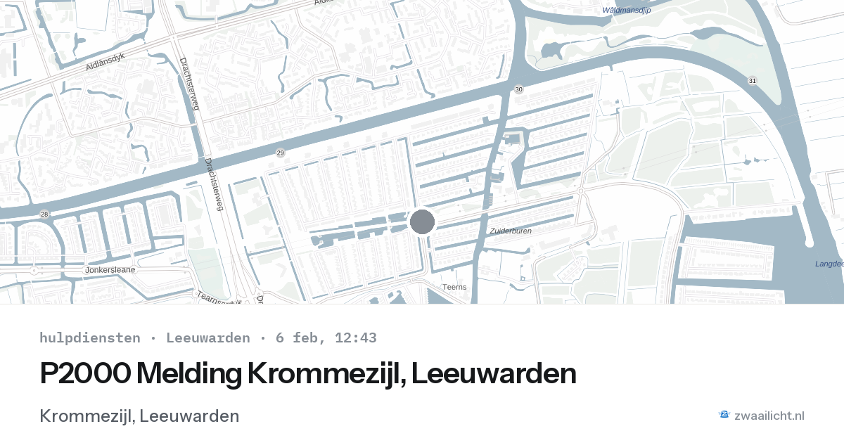 P2000 Melding Krommezijl, Leeuwarden — 6 feb 2026