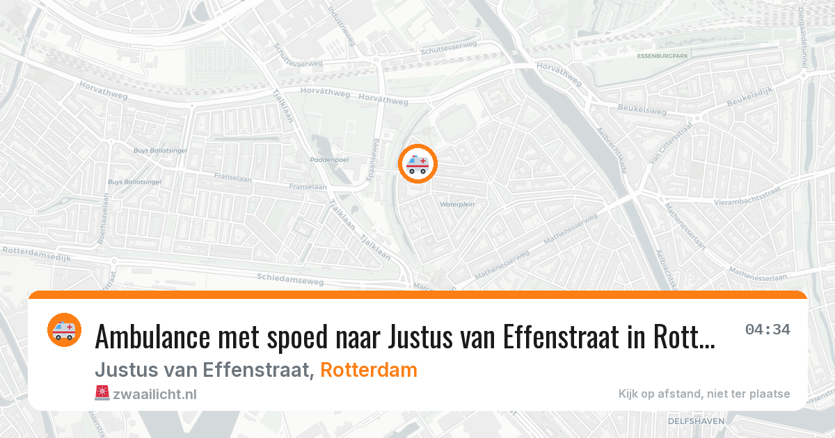 Ambulance met spoed naar Justus van Effenstraat in Rotterdam — 24 mrt 2026