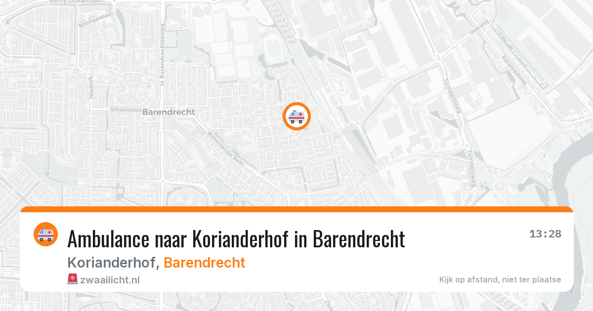 Ambulance naar Korianderhof in Barendrecht — 15 jun 2026