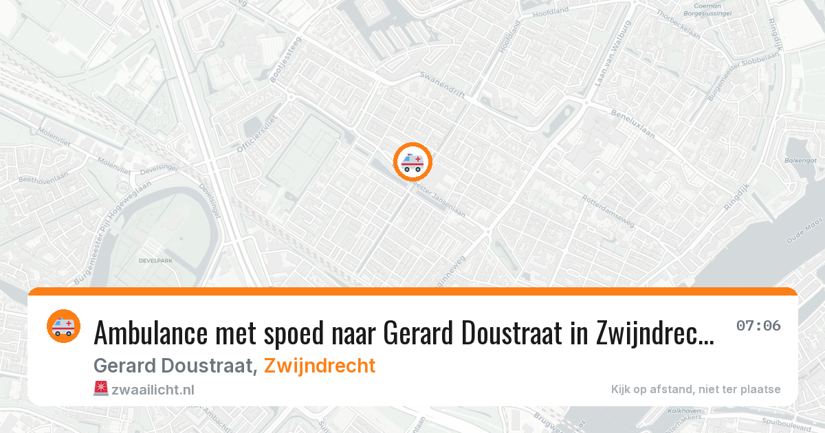 Ambulance met spoed naar Gerard Doustraat in Zwijndrecht — 20 jan 2026