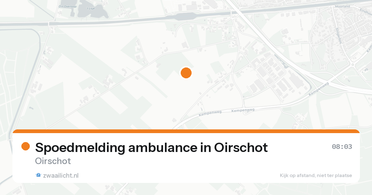 Spoedmelding ambulance in Oirschot — 18 aug 2026