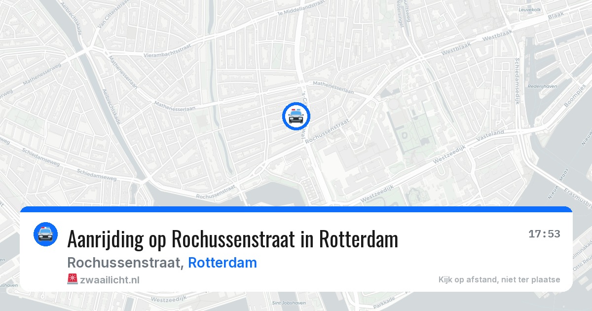 Aanrijding op Rochussenstraat in Rotterdam — 1 aug 2026
