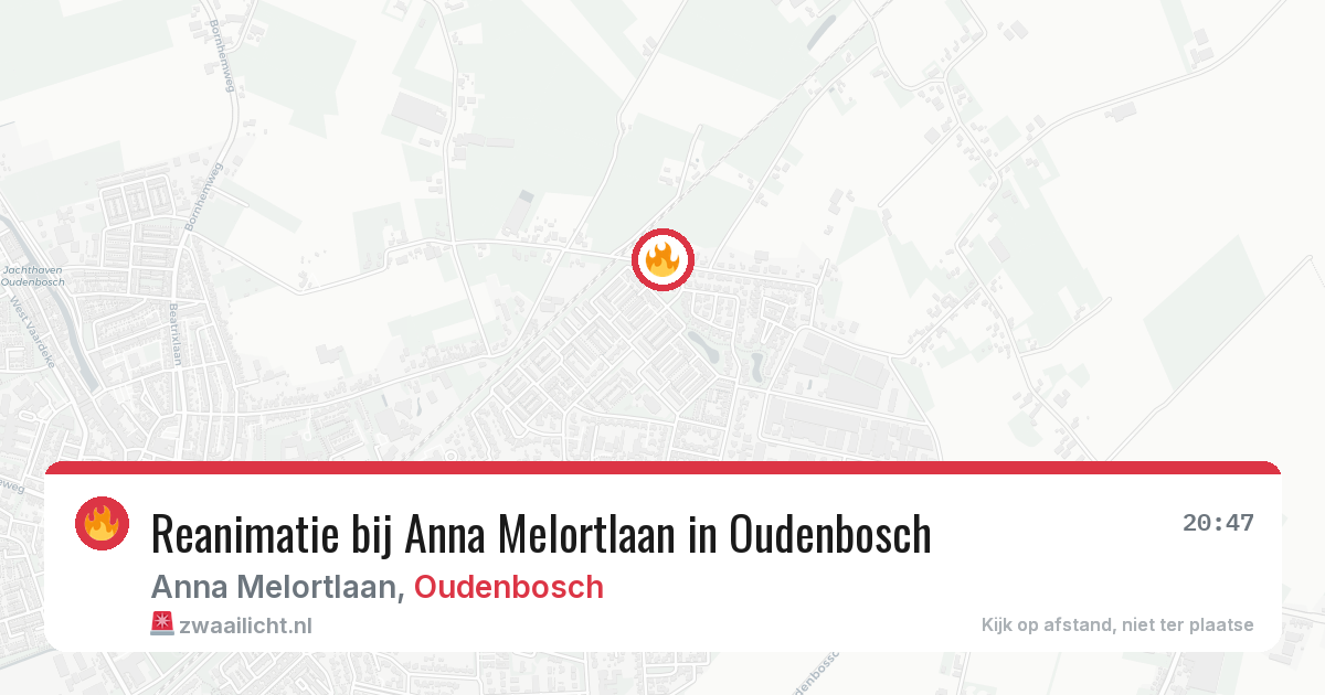 Reanimatie bij Anna Melortlaan in Oudenbosch — 24 mei 2026