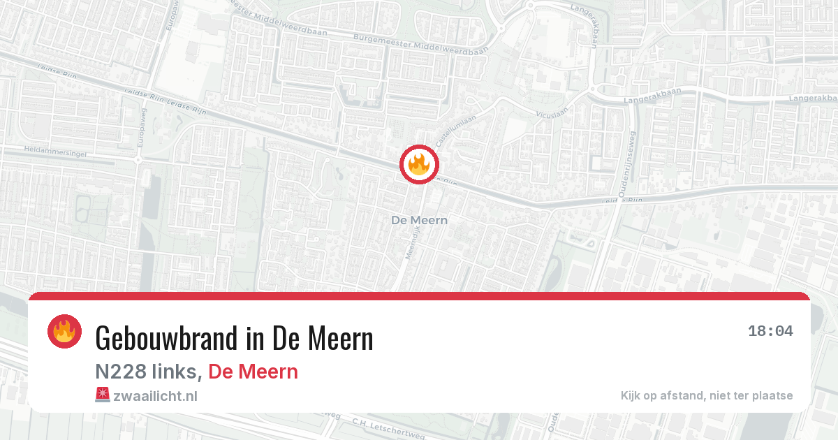 Gebouwbrand in De Meern — 29 mrt 2026
