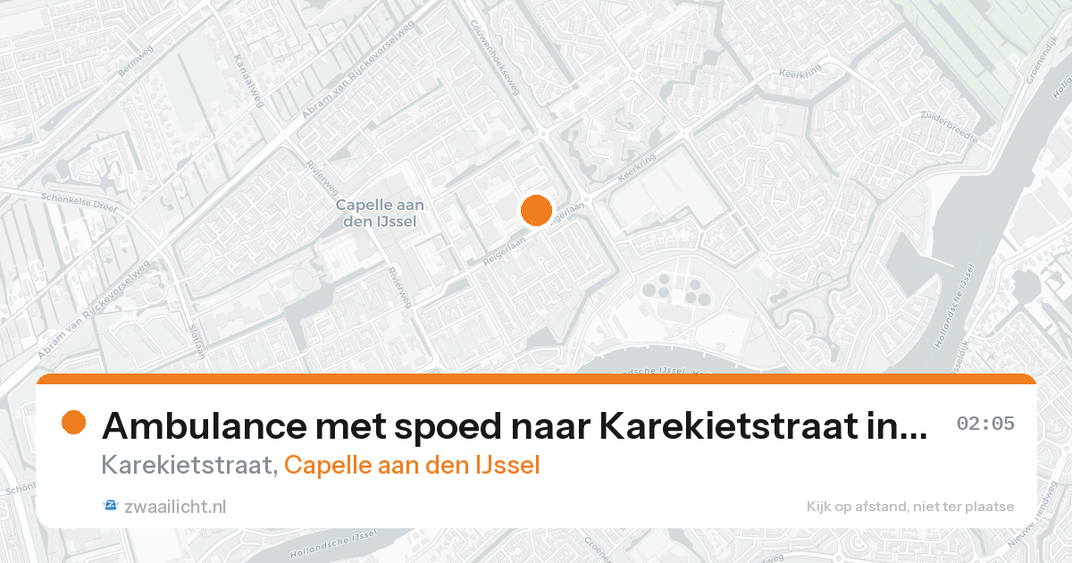 Ambulance met spoed naar Karekietstraat in Capelle aan den IJssel — 23 aug 2026