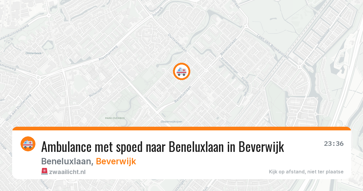 Ambulance met spoed naar Beneluxlaan in Beverwijk — 20 jun 2026
