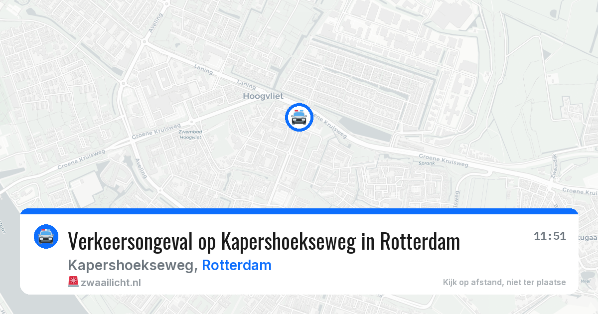 Verkeersongeval op Kapershoekseweg in Rotterdam — 1 apr 2026