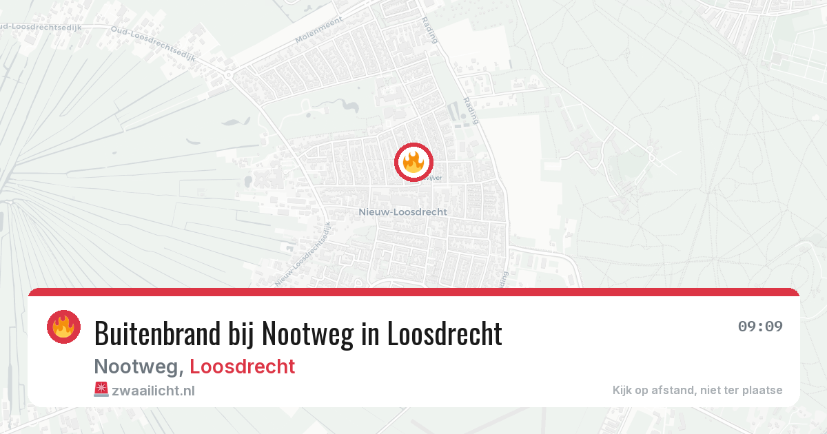 Buitenbrand bij Nootweg in Loosdrecht — 29 jul 2026