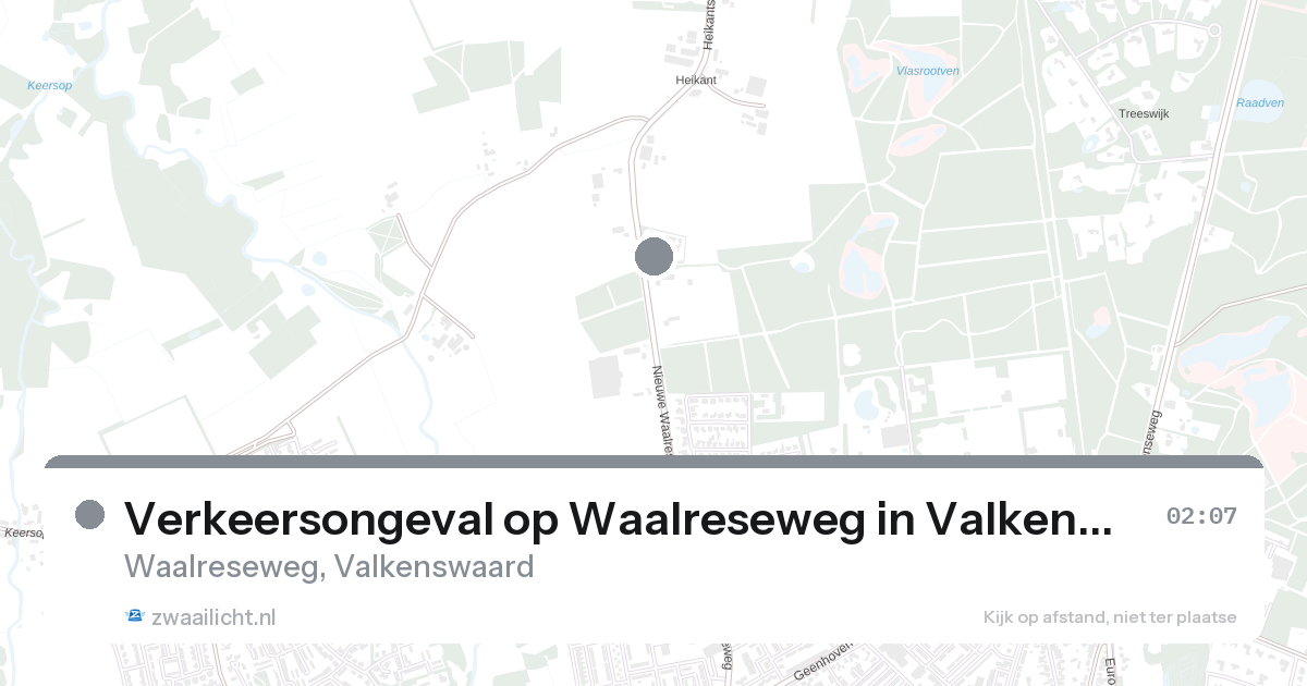 Verkeersongeval op Waalreseweg in Valkenswaard — 7 feb 2026