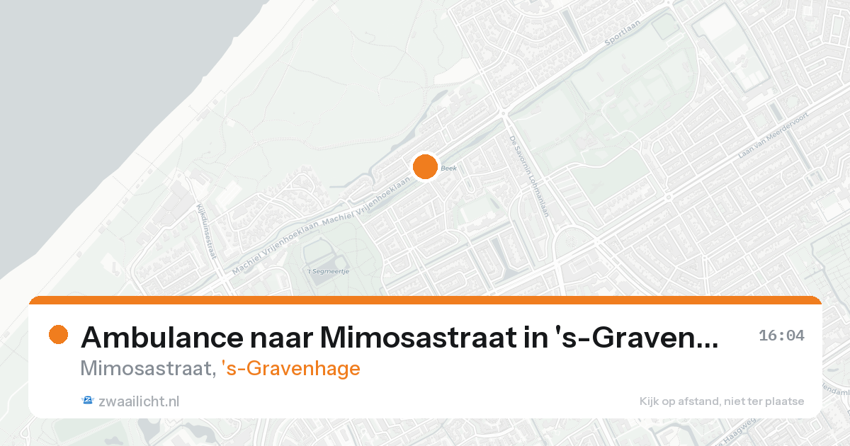 Ambulance naar Mimosastraat in 's-Gravenhage — 22 aug 2026