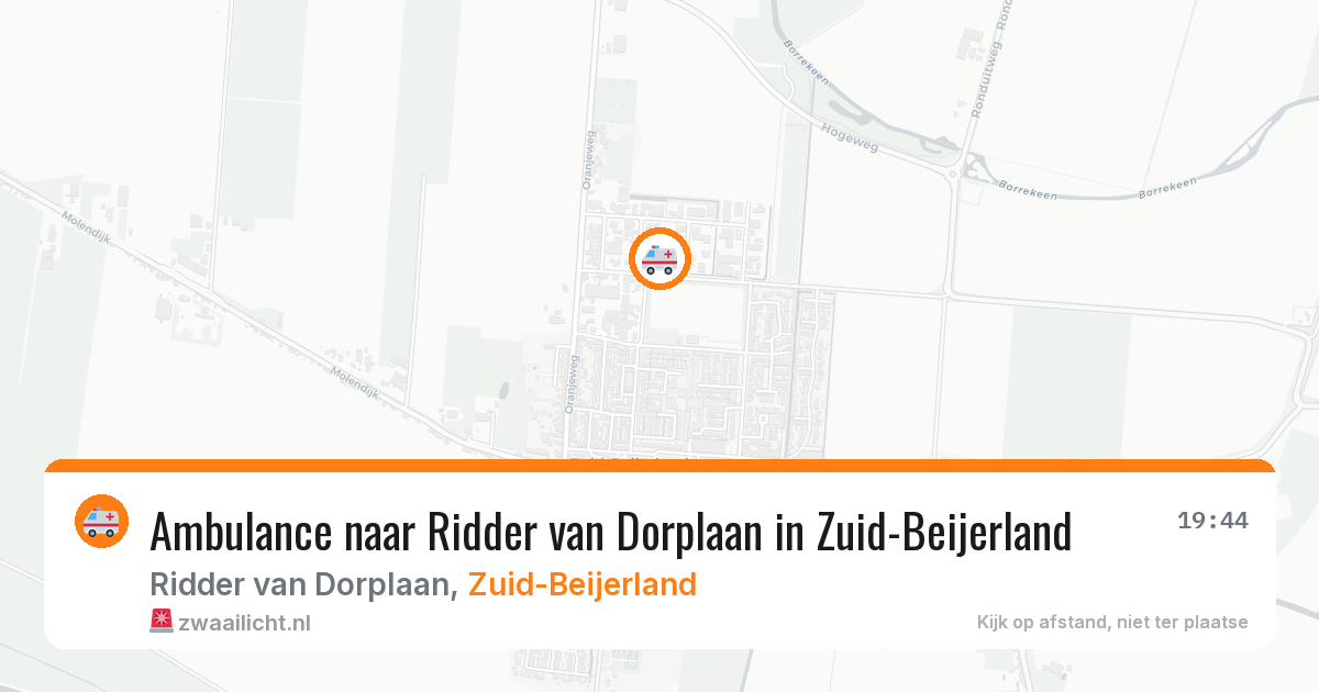 Ambulance naar Ridder van Dorplaan in Zuid-Beijerland — 10 aug 2026