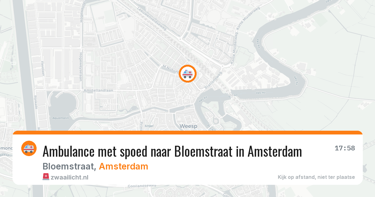 Ambulance met spoed naar Bloemstraat in Amsterdam — 19 mrt 2026