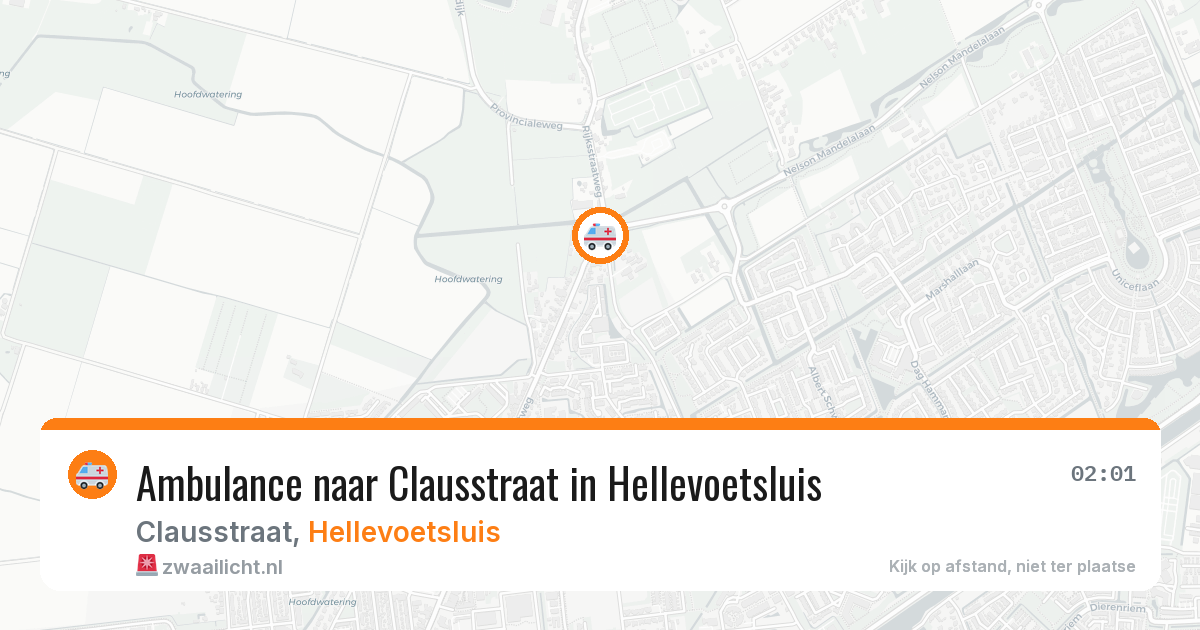 Ambulance naar Clausstraat in Hellevoetsluis — 2 jun 2026