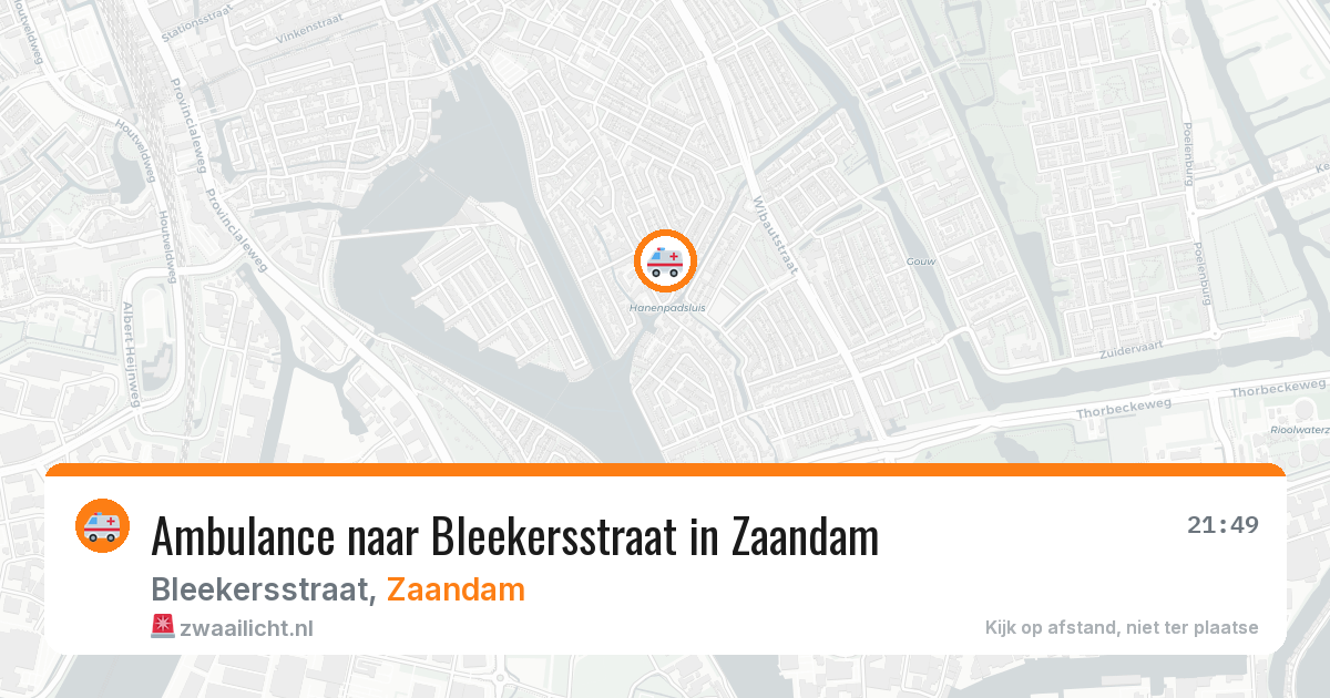 Ambulance naar Bleekersstraat in Zaandam — 10 apr 2026