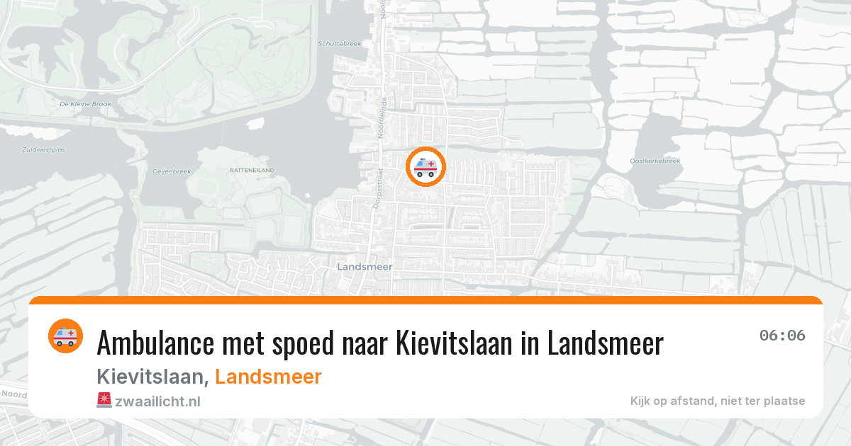 Ambulance met spoed naar Kievitslaan in Landsmeer — 5 jul 2026