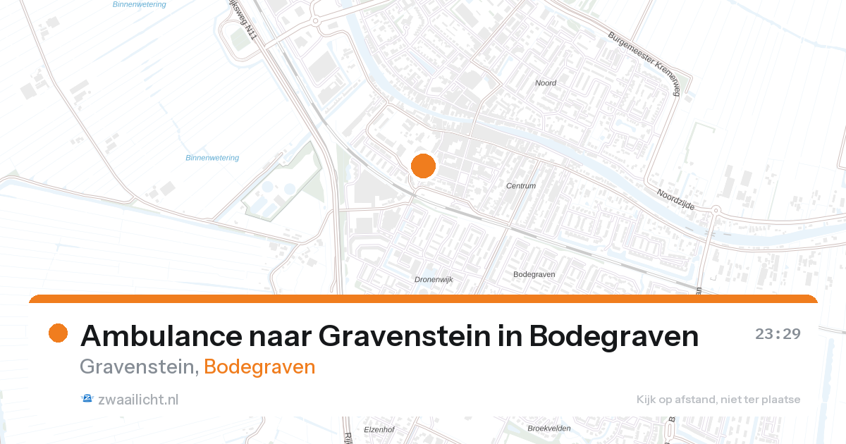 Ambulance naar Gravenstein in Bodegraven — 23 mrt 2026